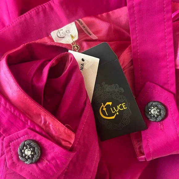 Cluce Pink Evening Dress Bling Cocktail Party Prom Date Sleeveless Wedding Guest - Picture 12 of 12